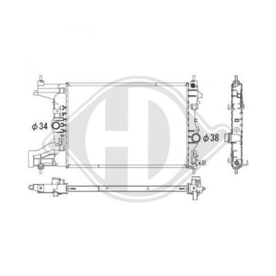 DIEDERICHS Radiaator,mootorijahutus DCM2697