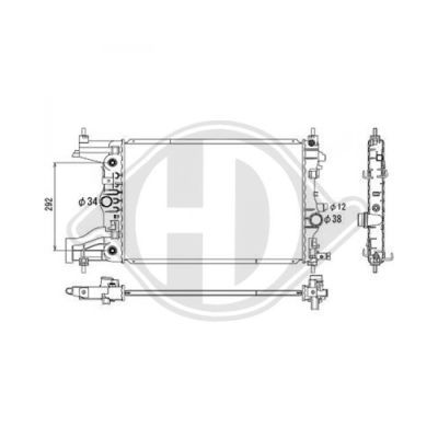 DIEDERICHS Radiaator,mootorijahutus DCM2702