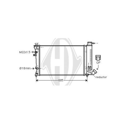 DIEDERICHS Radiaator,mootorijahutus DCM2747