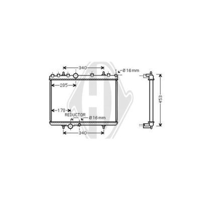 DIEDERICHS Radiaator,mootorijahutus DCM2794