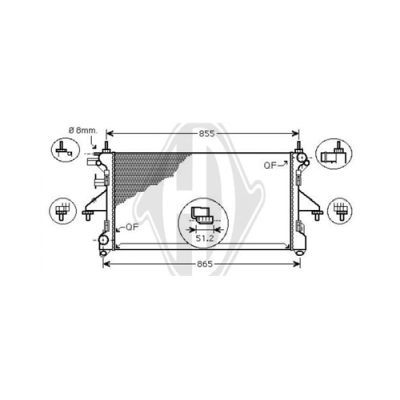 DIEDERICHS Radiaator,mootorijahutus DCM2814