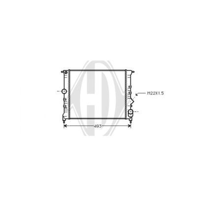 DIEDERICHS Radiaator,mootorijahutus DCM2853