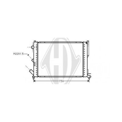 DIEDERICHS Radiaator,mootorijahutus DCM2877