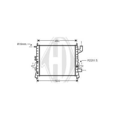 DIEDERICHS Radiaator,mootorijahutus DCM2900