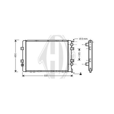 DIEDERICHS Radiaator,mootorijahutus DCM2902