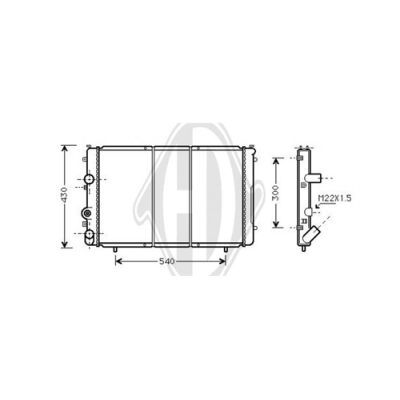 DIEDERICHS Radiaator,mootorijahutus DCM2911