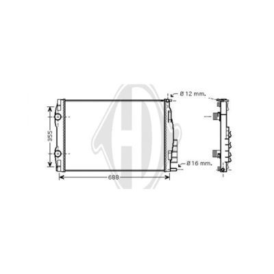 DIEDERICHS Radiaator,mootorijahutus DCM2943