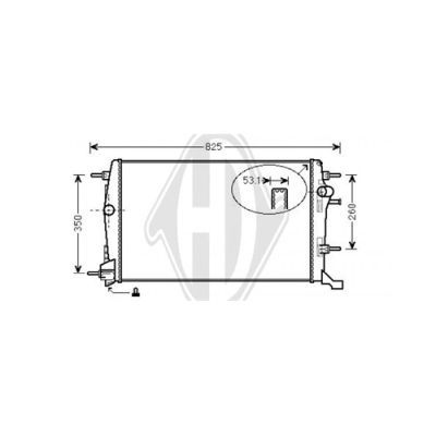 DIEDERICHS Radiaator,mootorijahutus DCM2948