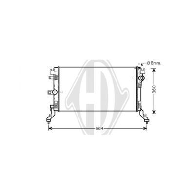 DIEDERICHS Radiaator,mootorijahutus DCM2950