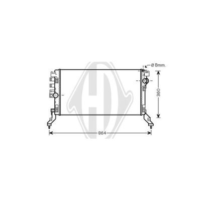 DIEDERICHS Radiaator,mootorijahutus DCM2951