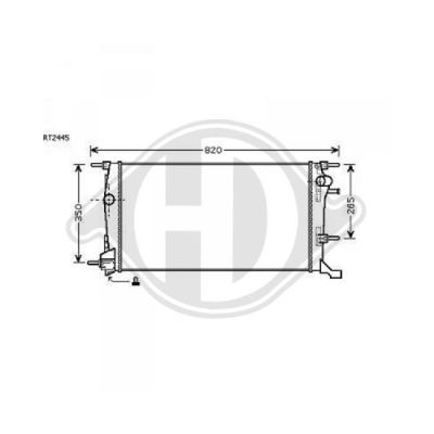 DIEDERICHS Radiaator,mootorijahutus DCM2955