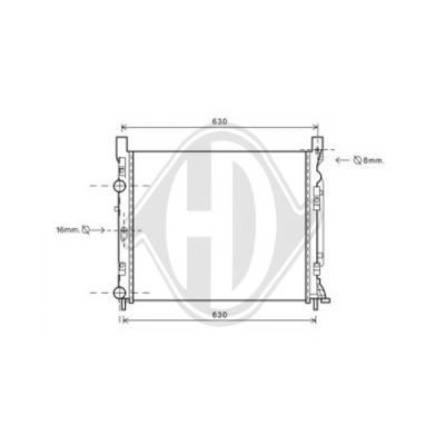 DIEDERICHS Radiaator,mootorijahutus DCM2959