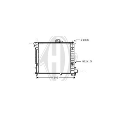 DIEDERICHS Radiaator,mootorijahutus DCM2980