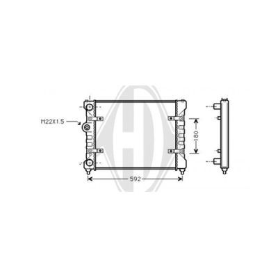 DIEDERICHS Radiaator,mootorijahutus DCM3004