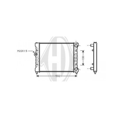 DIEDERICHS Radiaator,mootorijahutus DCM3005