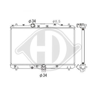 DIEDERICHS Radiaator,mootorijahutus DCM3104