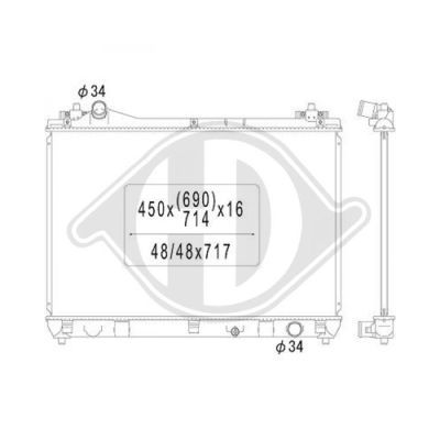 DIEDERICHS Radiaator,mootorijahutus DCM3113