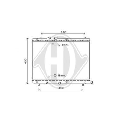DIEDERICHS Радиатор, охлаждение двигателя DCM3122