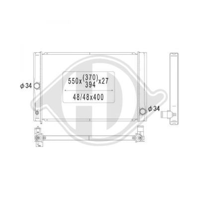 DIEDERICHS Радиатор, охлаждение двигателя DCM3287