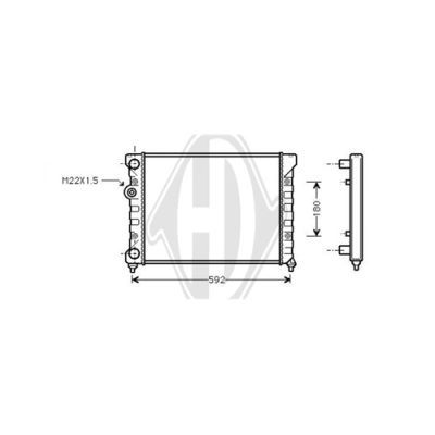 DIEDERICHS Radiaator,mootorijahutus DCM3371