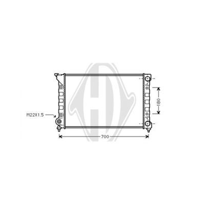 DIEDERICHS Radiaator,mootorijahutus DCM3390