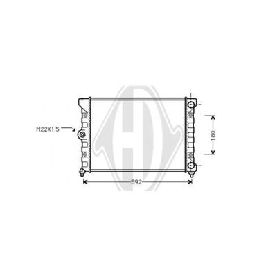 DIEDERICHS Radiaator,mootorijahutus DCM3402