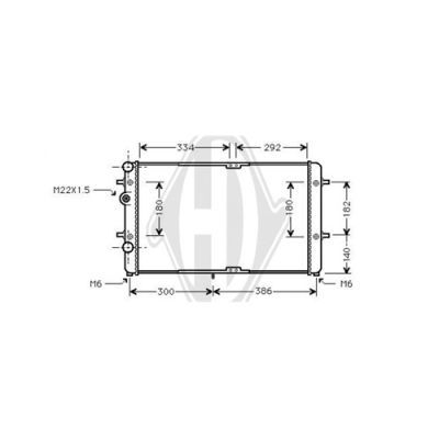 DIEDERICHS Radiaator,mootorijahutus DCM3432