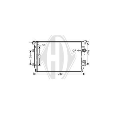 DIEDERICHS Радиатор, охлаждение двигателя DCM3461