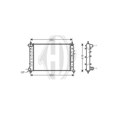 DIEDERICHS Radiaator,mootorijahutus DCM3531