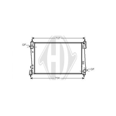 DIEDERICHS Радиатор, охлаждение двигателя DCM3540