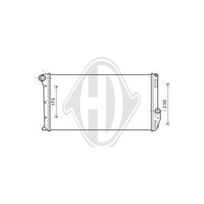 DIEDERICHS Радиатор, охлаждение двигателя DCM3541