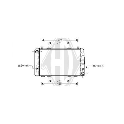 DIEDERICHS Radiaator,mootorijahutus DCM3565