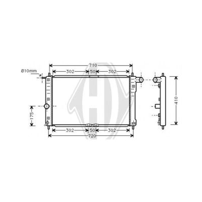 DIEDERICHS Radiaator,mootorijahutus DCM3588