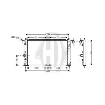 DIEDERICHS Radiaator,mootorijahutus DCM3589