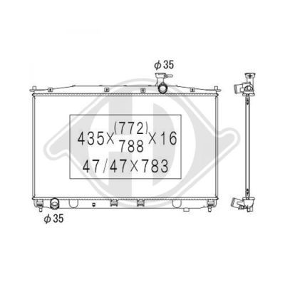 DIEDERICHS Radiaator,mootorijahutus DCM3693