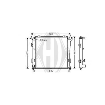 DIEDERICHS Radiaator,mootorijahutus DCM3698