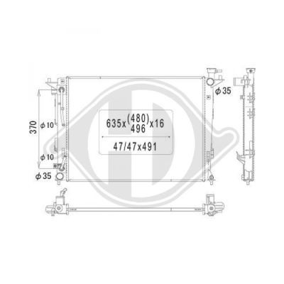 DIEDERICHS Radiaator,mootorijahutus DCM3720