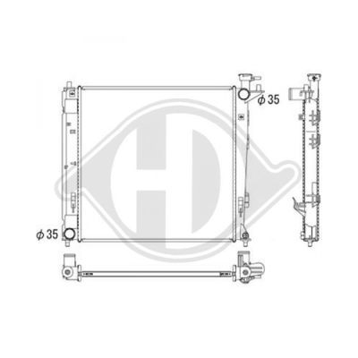 DIEDERICHS Radiaator,mootorijahutus DCM3721