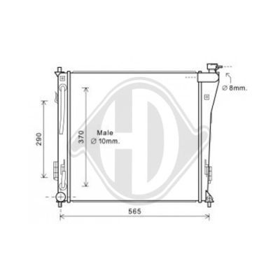 DIEDERICHS Radiaator,mootorijahutus DCM3728