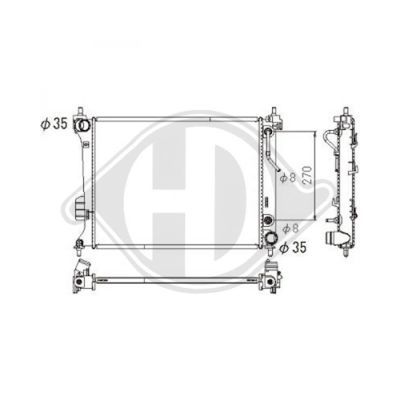 DIEDERICHS Radiaator,mootorijahutus DCM3744