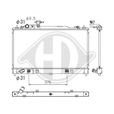 DIEDERICHS Radiaator,mootorijahutus DCM3847