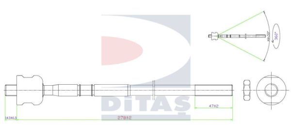 DITAS Sisemine rooliots,roolivarras A2-5636