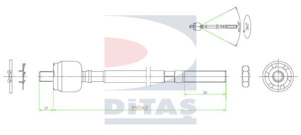 DITAS Sisemine rooliots,roolivarras A2-5649