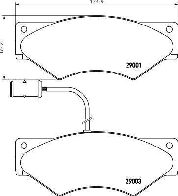 DON Комплект тормозных колодок, дисковый тормоз CVP017