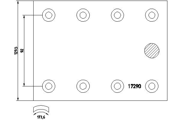 DON Piduriklotsi komplekt,trummelpidur MB98991S7243