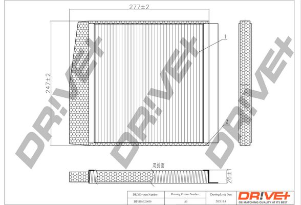 DR!VE+ Filter,salongiõhk DP1110.12.0030