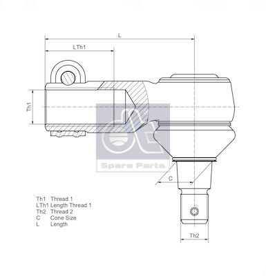 DT Наконечник поперечной рулевой тяги 2.53253