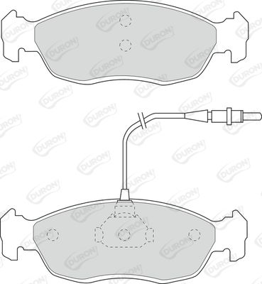 DURON Комплект тормозных колодок, дисковый тормоз DBP340876
