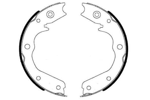 E.T.F. Комплект тормозных колодок, стояночная тормозная с 09-0631