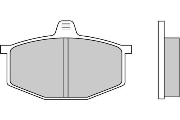 E.T.F. Комплект тормозных колодок, дисковый тормоз 12-0124